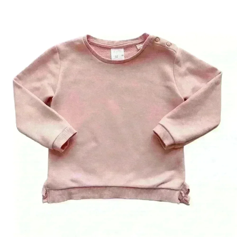 Zara Pink Ruffle Detail Sweatshirt size 18-24 months